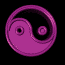 ying yang purple black